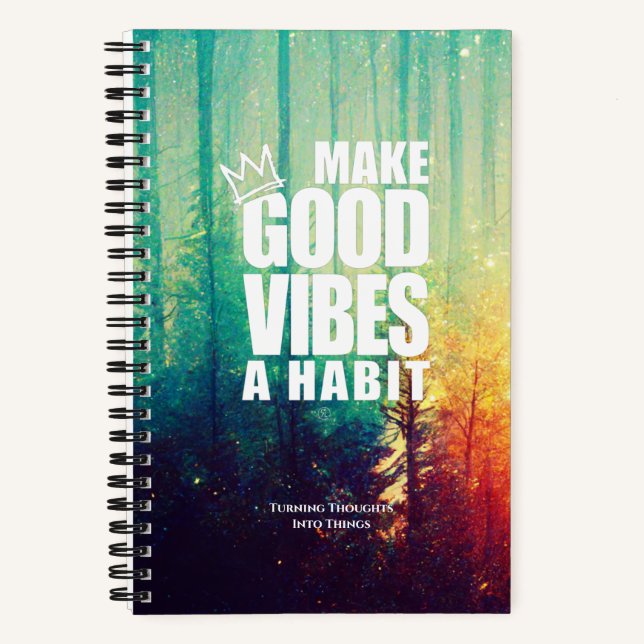 GUTE VIBEN ZU EINEM HABIT MACHEN | SpiralNotebook Notizbuch (Vorderseite)