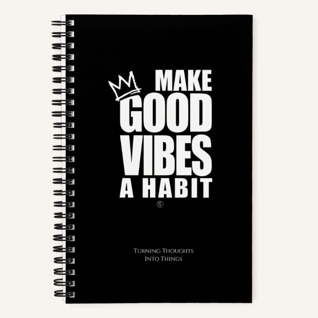 GUTE VIBEN ZU EINEM HABIT MACHEN | SpiralNotebook Notizbuch (Vorderseite)