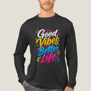 Gute Vibes Besserer Leben Bunte Typografie Gestalt Tri-Blend Shirt