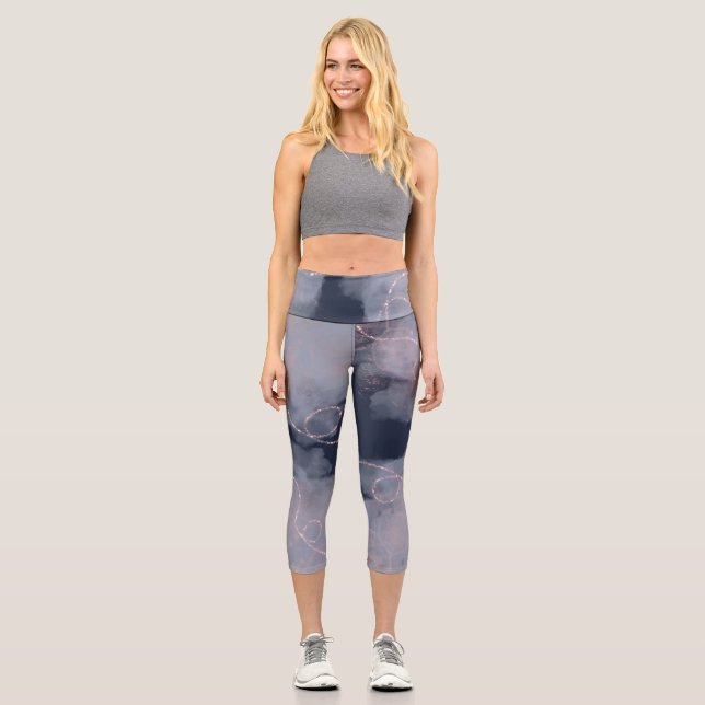 Gute Vibes Capri Leggings (Vorderseite)