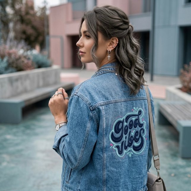 Gute Vibes Denim Jacke (Von Creator hochgeladen)