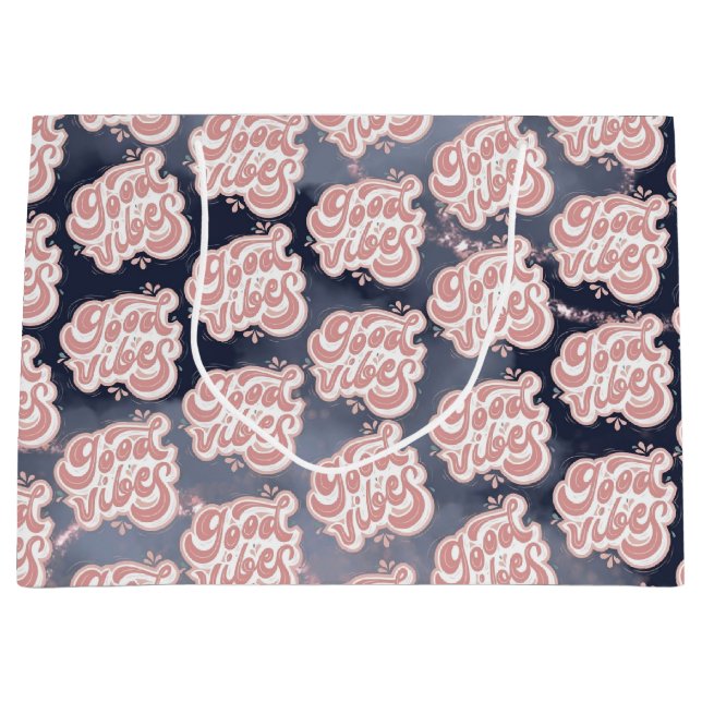Gute Vibes Große Geschenktüte (Vorderseite)
