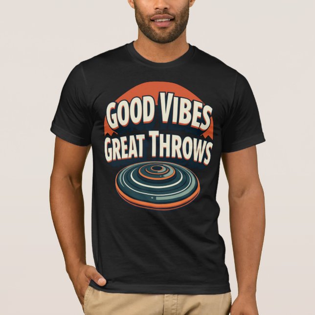 Gute Vibes Große Würfe T-Shirt (Vorderseite)