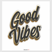 Gute Vibes individuell zugeschnittenes Vinyl-Stick
