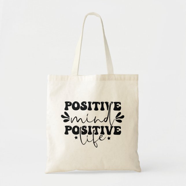 Gute Vibes mit positivem Geist verbreiten Tragetasche (Vorne)