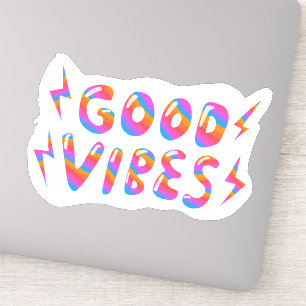GUTE VIBES Niedliche Farben & Spaß Aufkleber