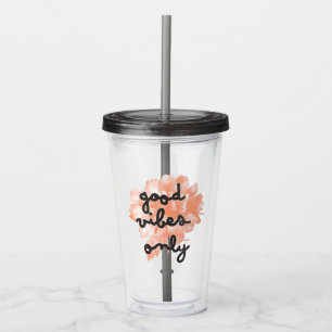 Gute Vibes nur Acrylic Tumbler Acryltrinkbecher
