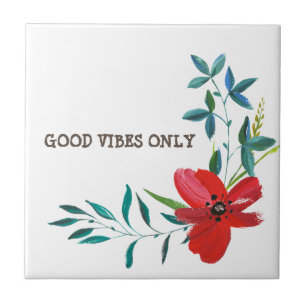 Gute Vibes nur Aquarell Fliese