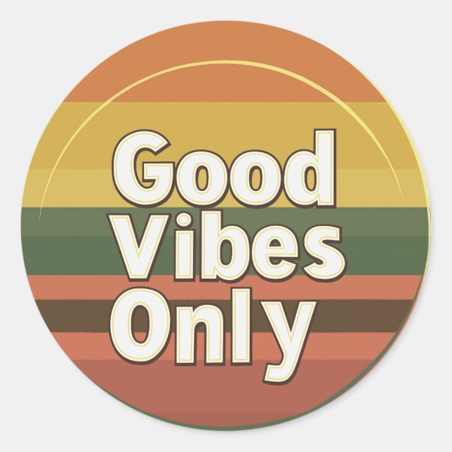 Gute Vibes nur Aufkleber (Vorderseite)