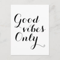Gute Vibes nur glücklich positive Botschaft aufleb