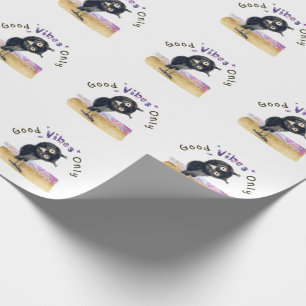 Gute Vibes nur mit neugierigen Eule Geschenkpapier