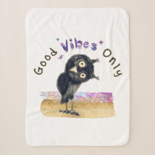 Gute Vibes nur mit neugierigen Eule Sherpadecke
