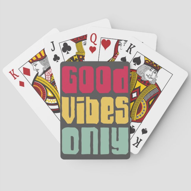 Gute Vibes nur Regenbogen spielen Karten Spielkarten (Rückseite)