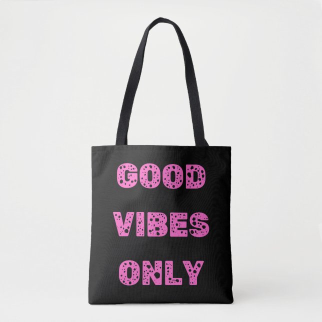 Gute Vibes nur rosa ästhetische Zitat Desi Tasche (Vorderseite)