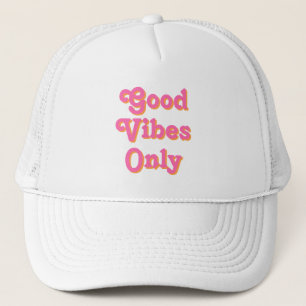 Gute Vibes nur rosa orange weiß Truckerkappe