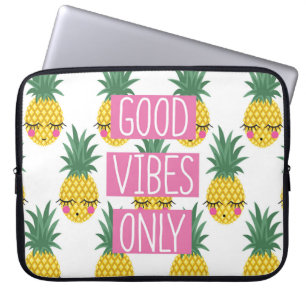 Gute Vibes Pineapples Sommermuster Laptopschutzhülle