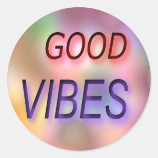 GUTE VIBES QUOTE RUNDER AUFKLEBER