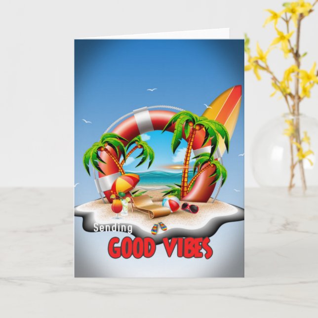 Gute Vibes senden Karte (Gelbe Blume)