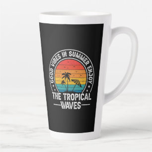 Gute Vibes Sommer Tropische Wellen Milchtasse