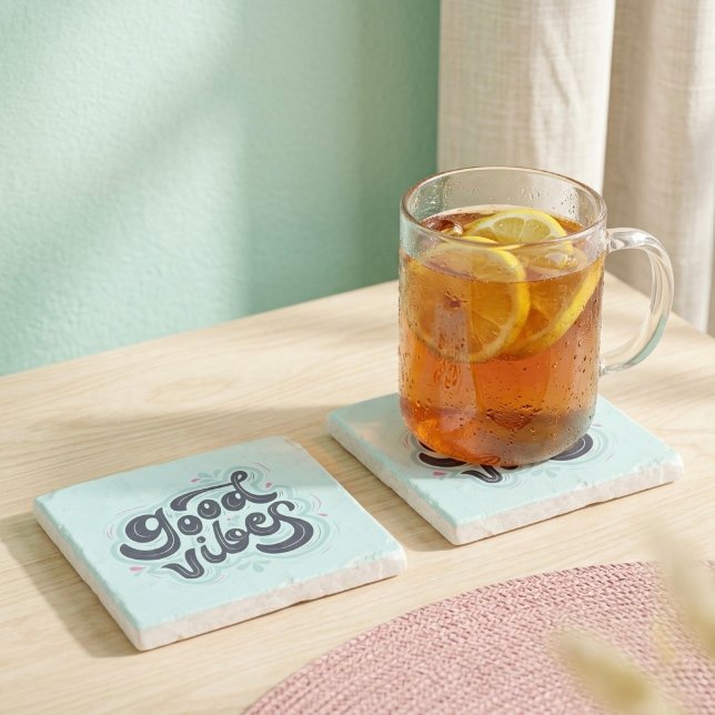 Gute Vibes Stein Untersetzer (Von Creator hochgeladen)