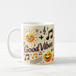 ☀️ + 🎶 = GUTE VIBES-Tasse Kaffeetasse