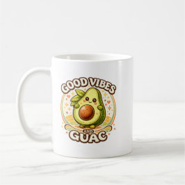Gute Vibes und Guac  Süße Retro-Avocado-Ästhetik Kaffeetasse