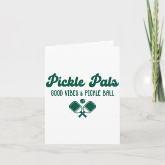 Gute Vibes und Pickle-Ball-Freunde lustiger sportl Karte