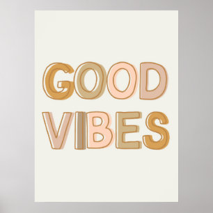 Gute-Vibes-Wandkunstposter für Wohnheim, Kinderzim Poster