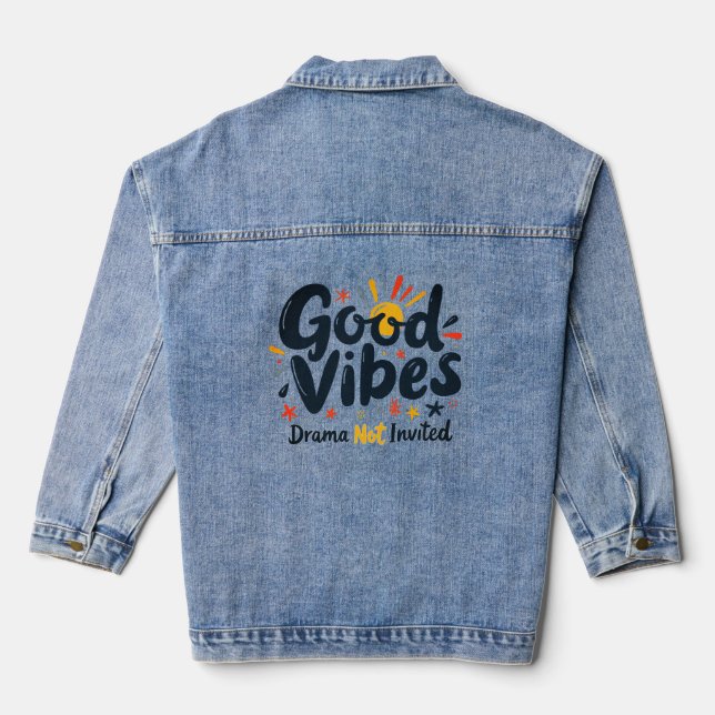 Gute Vibs Jeansjacke (Rückseite)