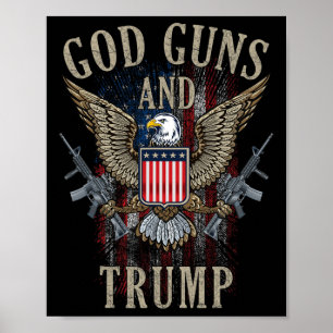 Güte Waffen und Trump 2. Änderungsflagge Ar15 Amer Poster