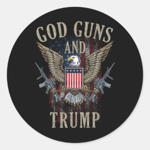 Güte Waffen und Trump 2. Änderungsflagge Ar15 Amer Runder Aufkleber