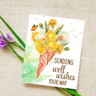 Gute Wünsche von Dandelion Postkarte
