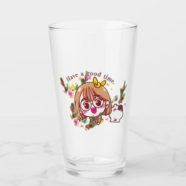 Gute Zeit des Trinkgeschirrs Glas (Vorderseite)