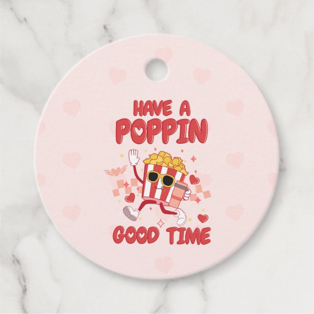 Gute Zeit für Poppin Geschenkanhänger (Vorderseite)