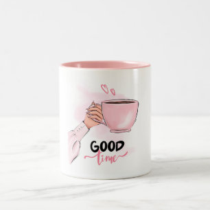 Gute Zeit Süße Kaffeezeit Zweifarbige Tasse