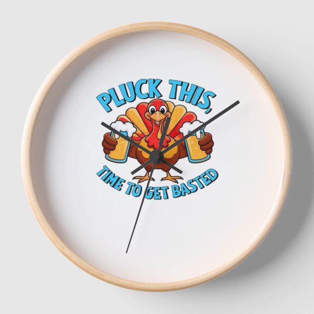 Gute Zeiten glücklich Thamksgiving Klassischer T - Uhr (Vorderseite)