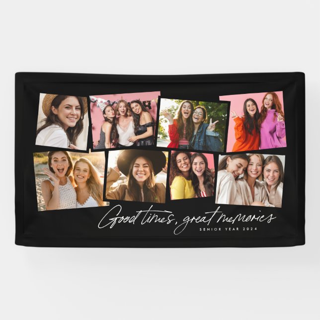 Gute Zeiten großartige Erinnerungen schwarze Foto  Banner (Horizontal)