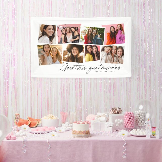 Gute Zeiten große Erinnerungen Spaß Foto Collage P Banner (Party)