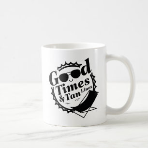 Gute Zeiten und Tan-Linien Kaffeetasse