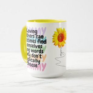 Gute Zitate Mütter Farbige Innenseite und Griff, Tasse