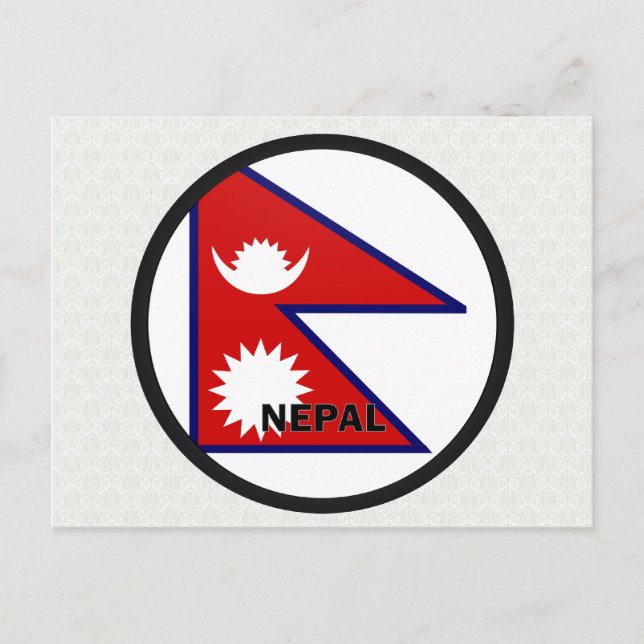 Güteflagge Nepal Roundel Postkarte (Vorderseite)