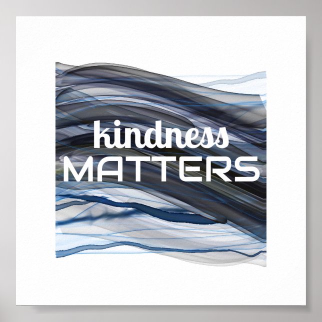 Gütefragen zitieren minimalistische Aquarellfarben Poster (Vorne)
