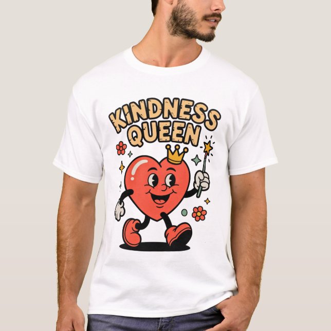 Gütekönigin-Shirt – Süße Herzfigur Positi T-Shirt (Vorderseite)