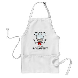 Guten Appetit BBQ-Schürze mit süßem Cartoon-Chef Schürze