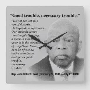 Guten Ärger, John Lewis, grau Quadratische Wanduhr