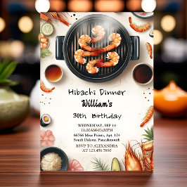Guten Koch Grillen Japanisch Sushi Hibachi 50. Geb Einladung