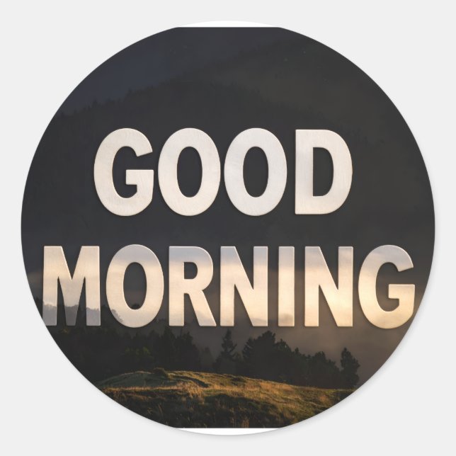 Guten Morgen Aufkleber (Vorderseite)
