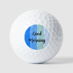 Guten Morgen blau gestreift Golfball