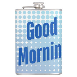 Guten Morgen Blaue Punkte Flachmann