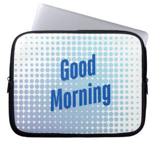 Guten Morgen Blaue Punkte Laptopschutzhülle